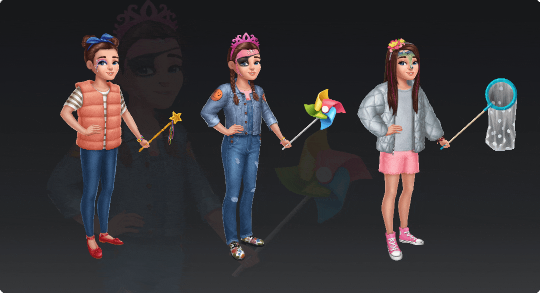 event twins - female characters