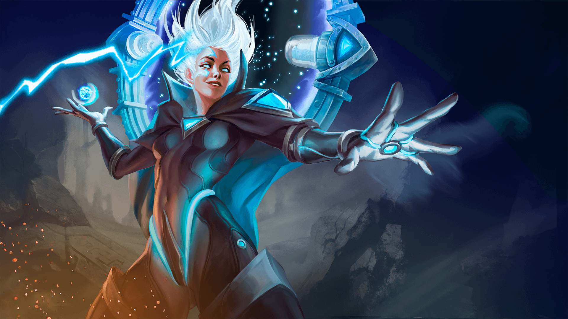 2D art - Lightning mage