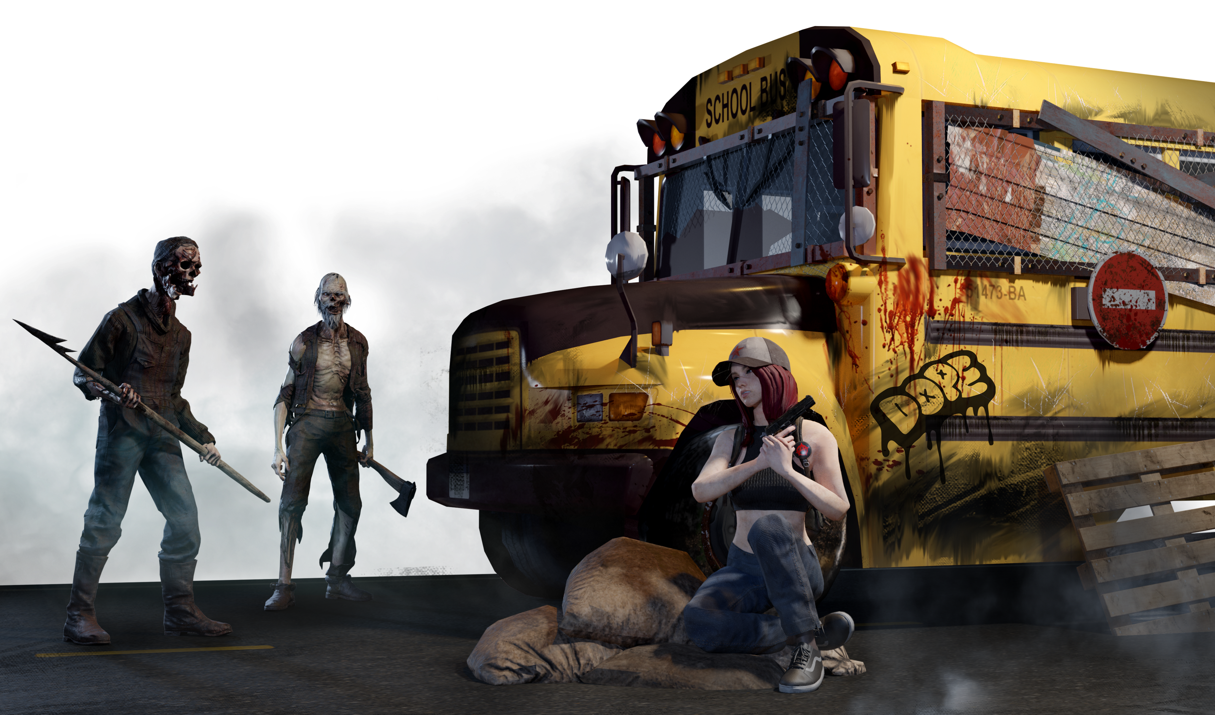 Undead Blocks 3d art